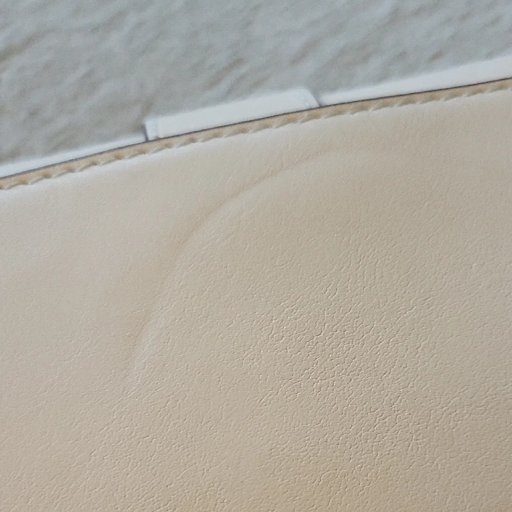 Michael Kors Penelope Cream Clutch with Silver Chain